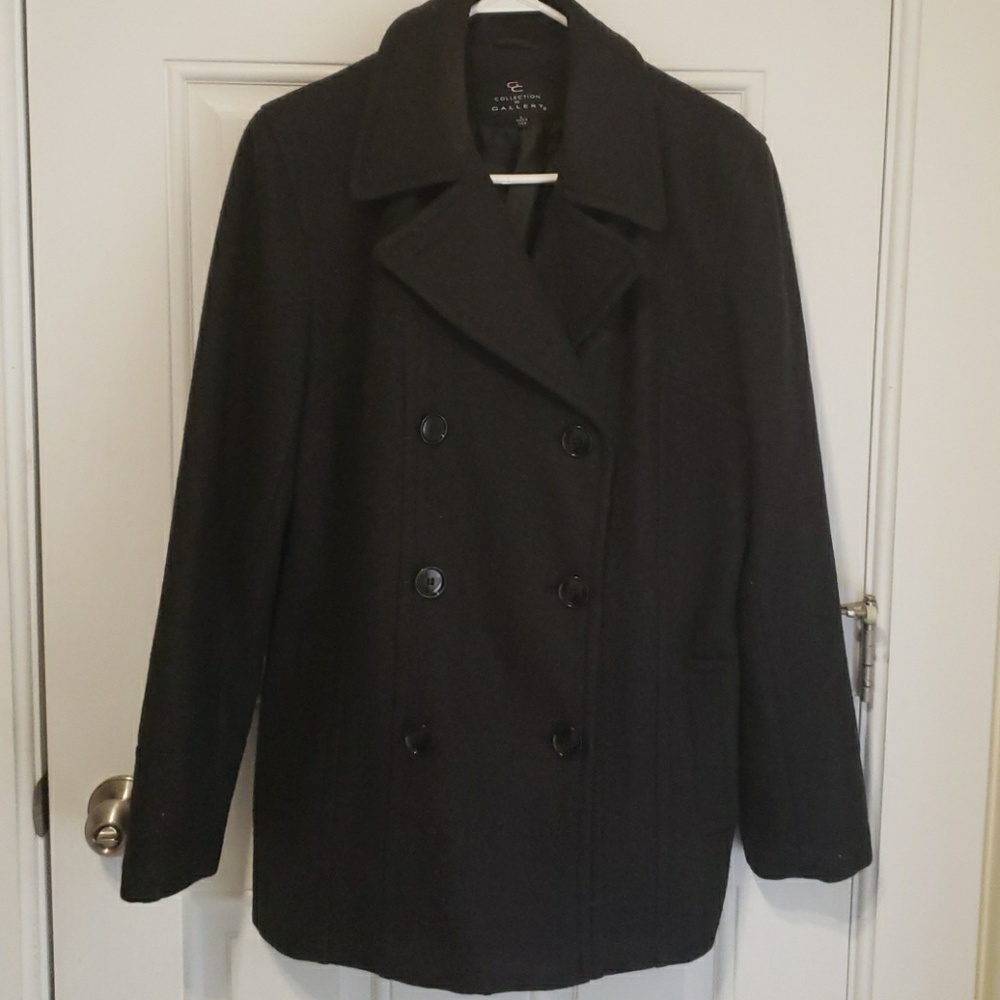 Charcoal gray peacoat by collection by gallery